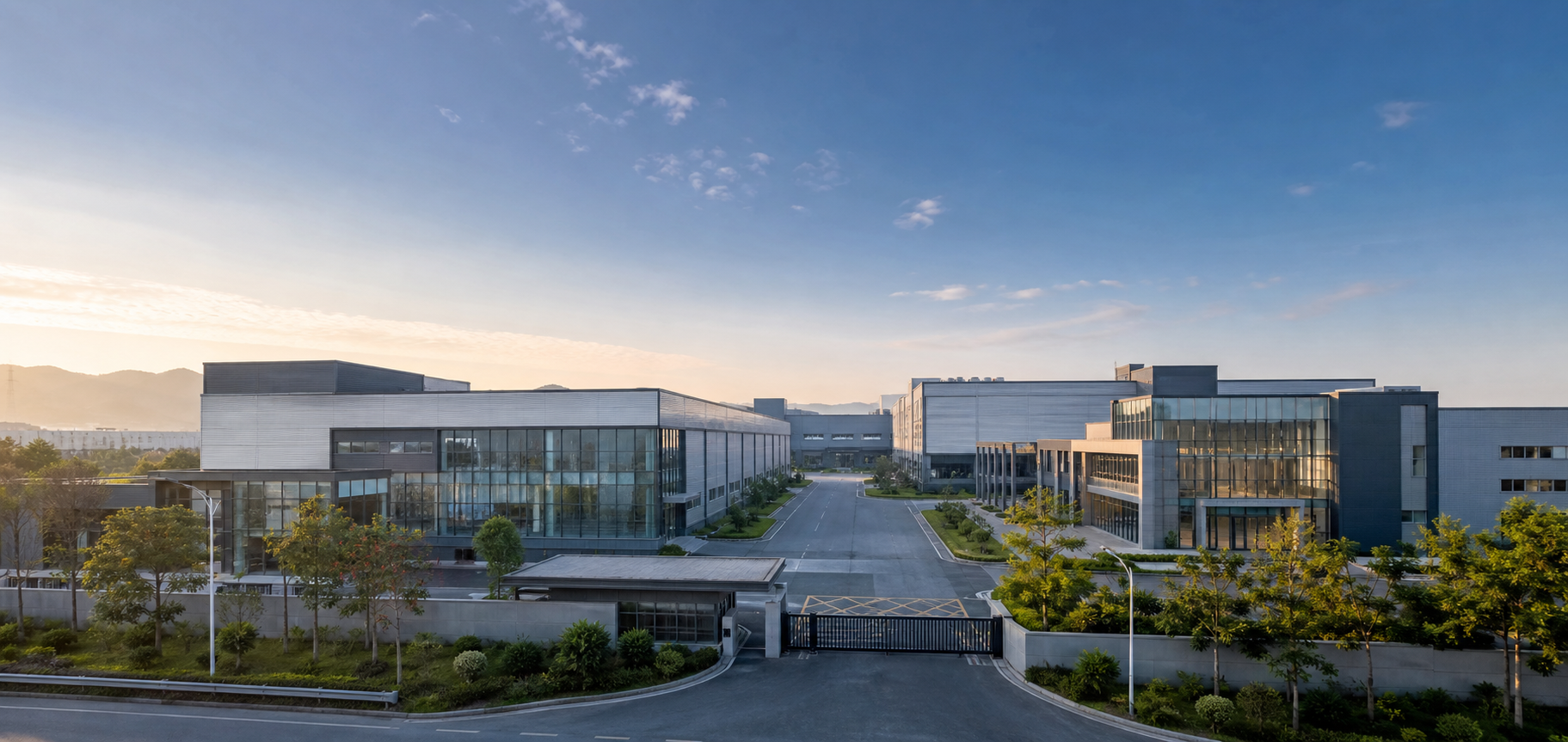 Illustrative modern manufacturing campus